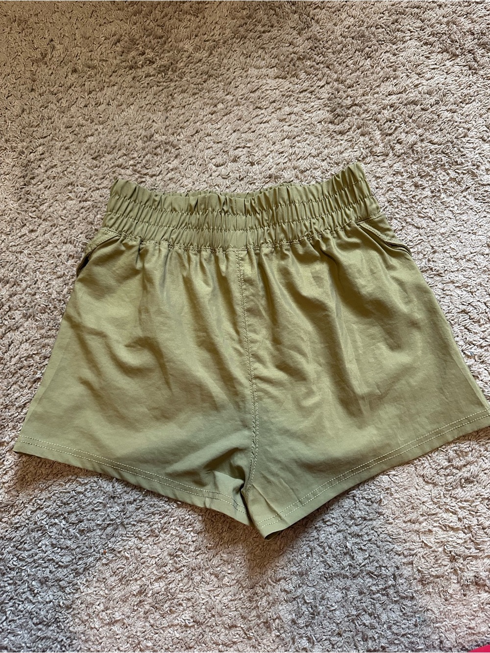 Free People Olive Green Athletic Shorts - Picture 2 of 4